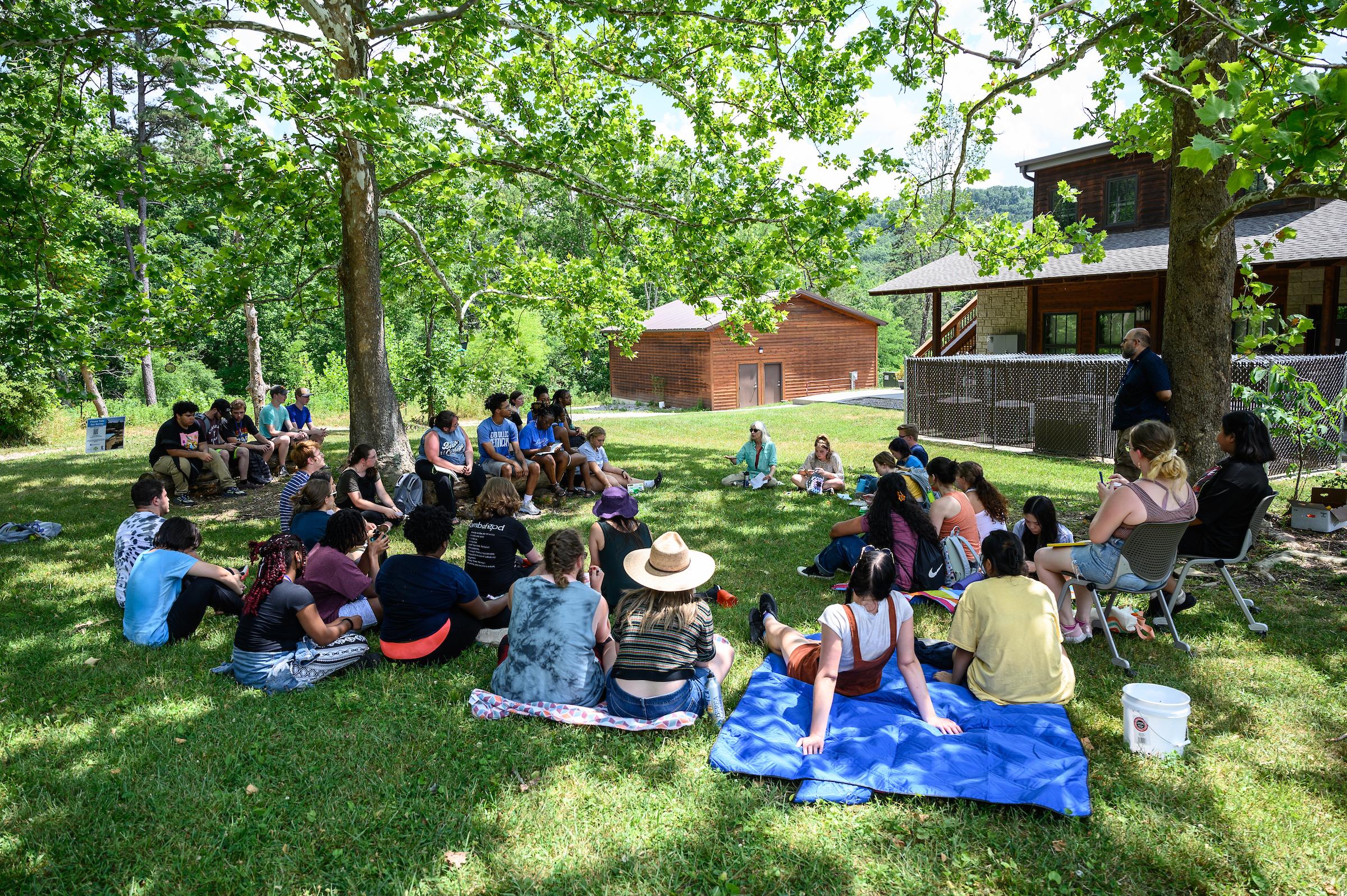 Students outside during the Berea Bridge Program